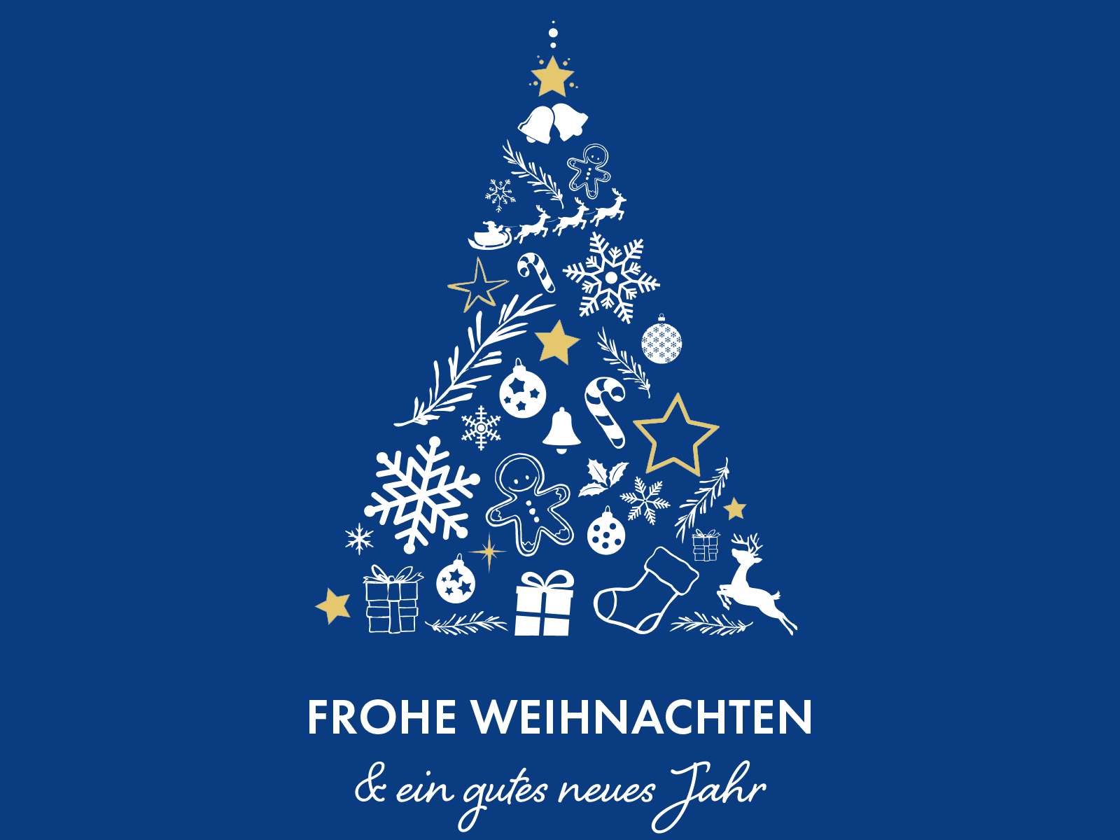 Frohe Weihnachten und ein gutes neues Jahr