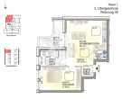 Karree Neue Mitte // Attraktive Neubauwohnung zur Miete // barrierefrei, Einbauküche, Balkon, Aufzug und TG - Grundriss WHG 9