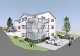 Zügiger Baufortschritt // Richtig wohnen, besser leben // ETW 5 // Neues Projekt mit 5 modernen und attraktiven ETW in Trittenheim/Mosel - 3D Vorderansicht